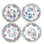 A Series of Four Famille Rose Plates