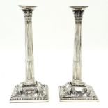A Pair of English Candlesticks 1759
