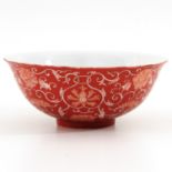 An Orange Floral Decor Bowl