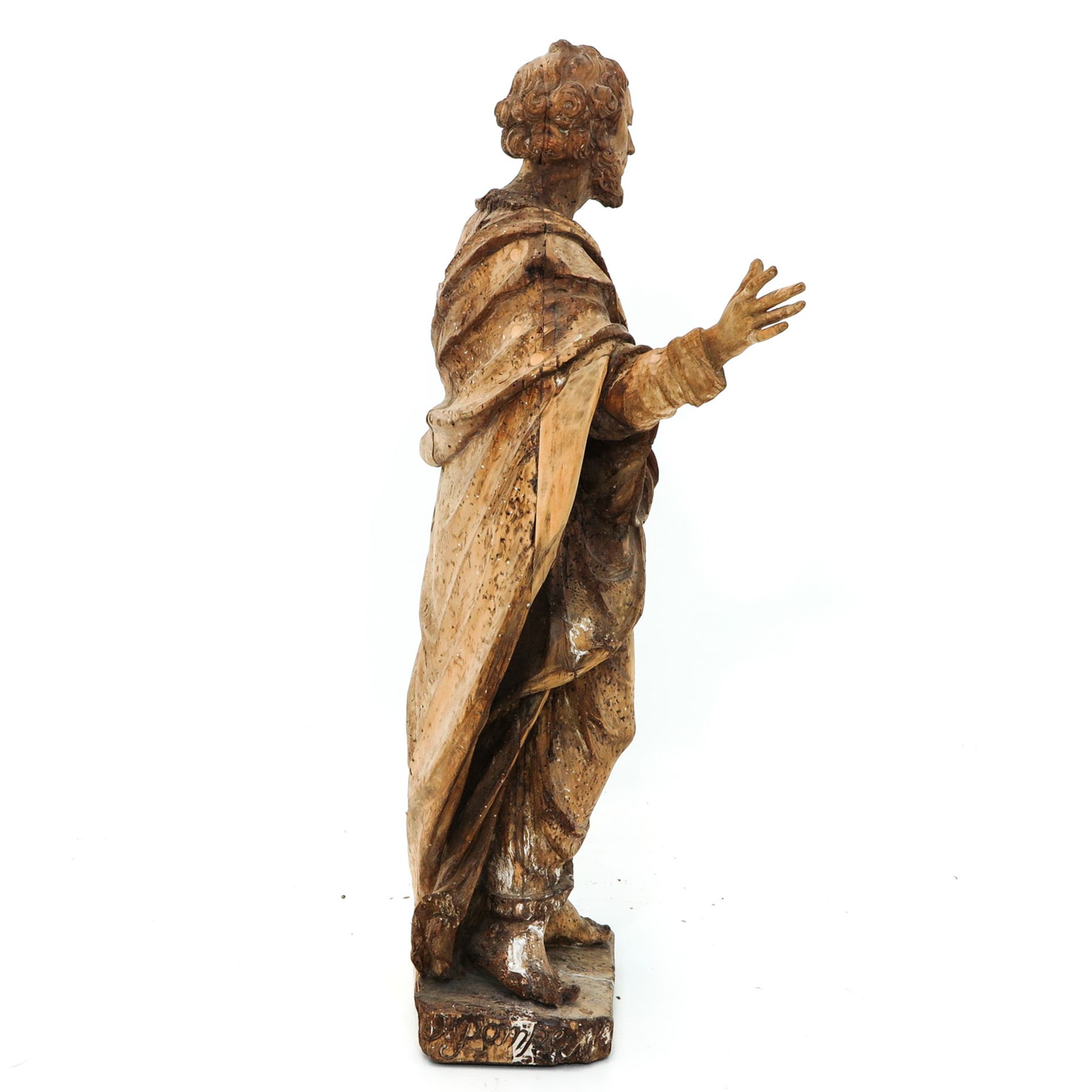 An 18th Century Carved Sculpture of Saint Joseph - Image 4 of 4