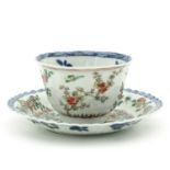A Famille Verte Cup and Saucer