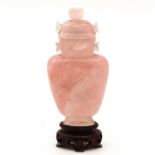 A Carved Quartz Vase with Cover