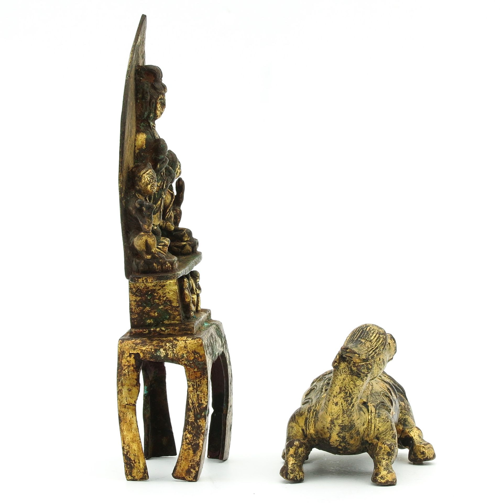 Two Bronze Chinese Figures - Image 4 of 10