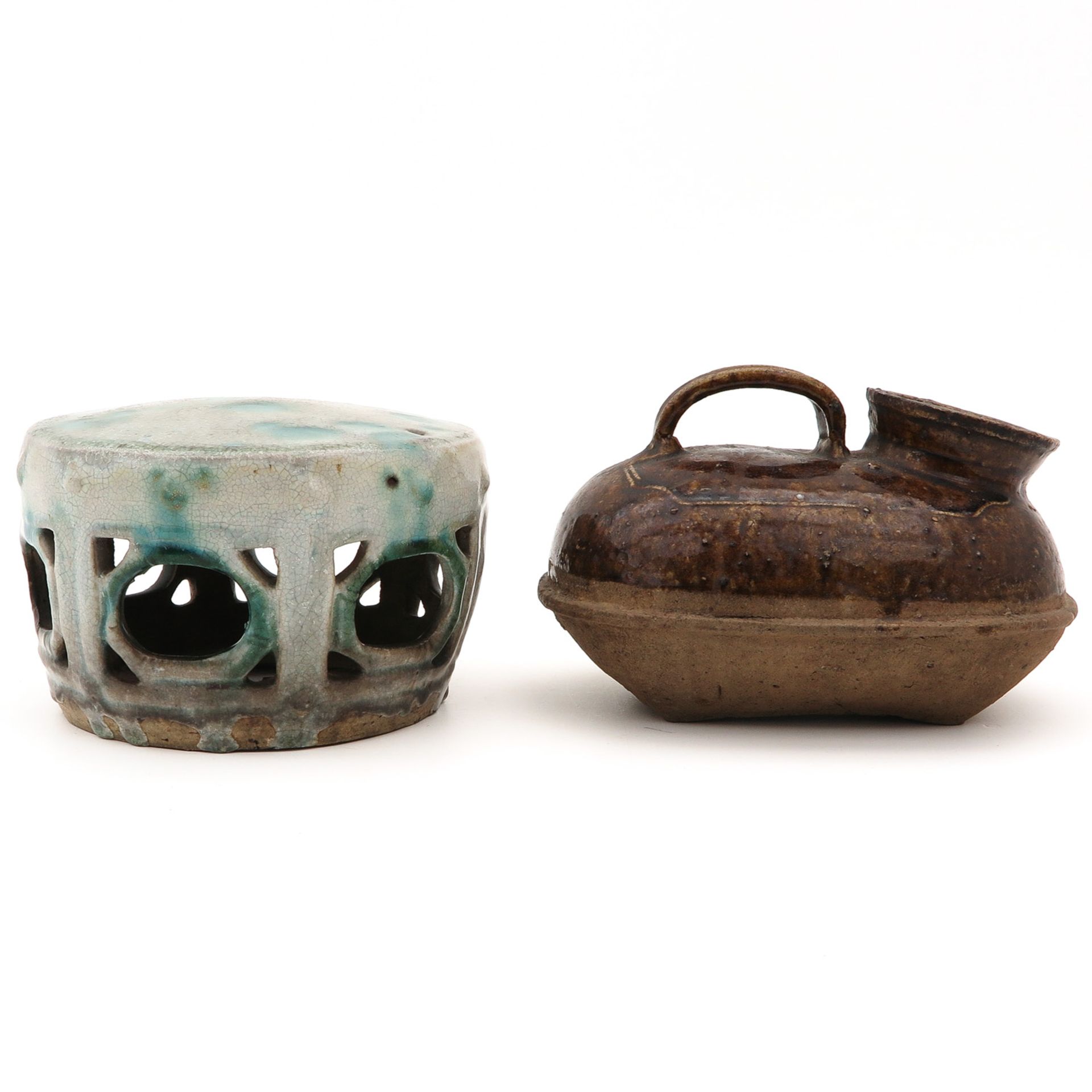 A Chinese Stoneware Vessel and Garden Seat - Bild 3 aus 10