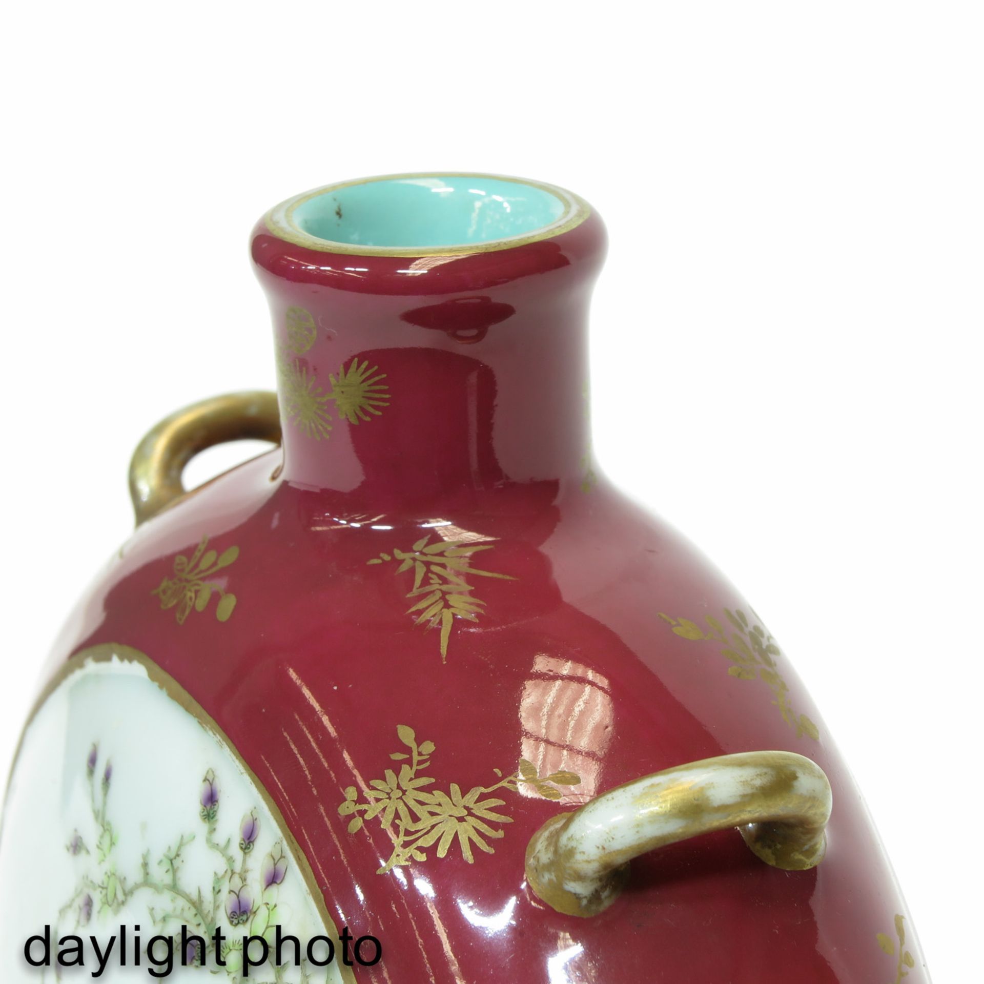 A Famille Rose Moon Bottle Vase - Image 10 of 10