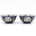 A Pair of Polychrome Bowls