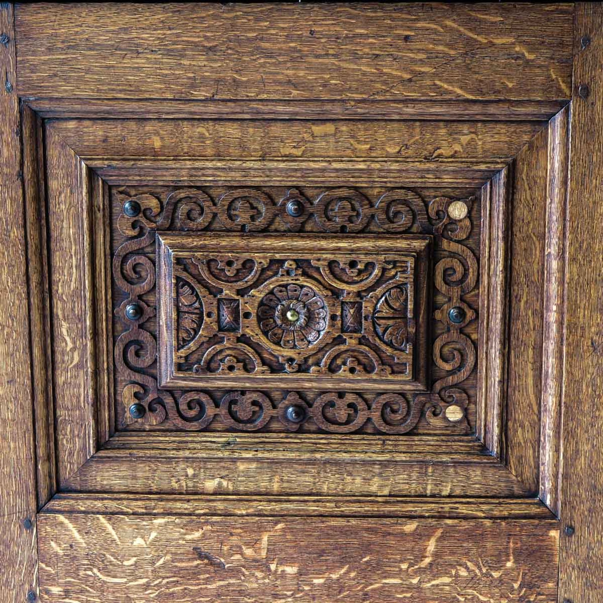 A 17th Century 5 Door Flemish Cabinet - Image 3 of 4