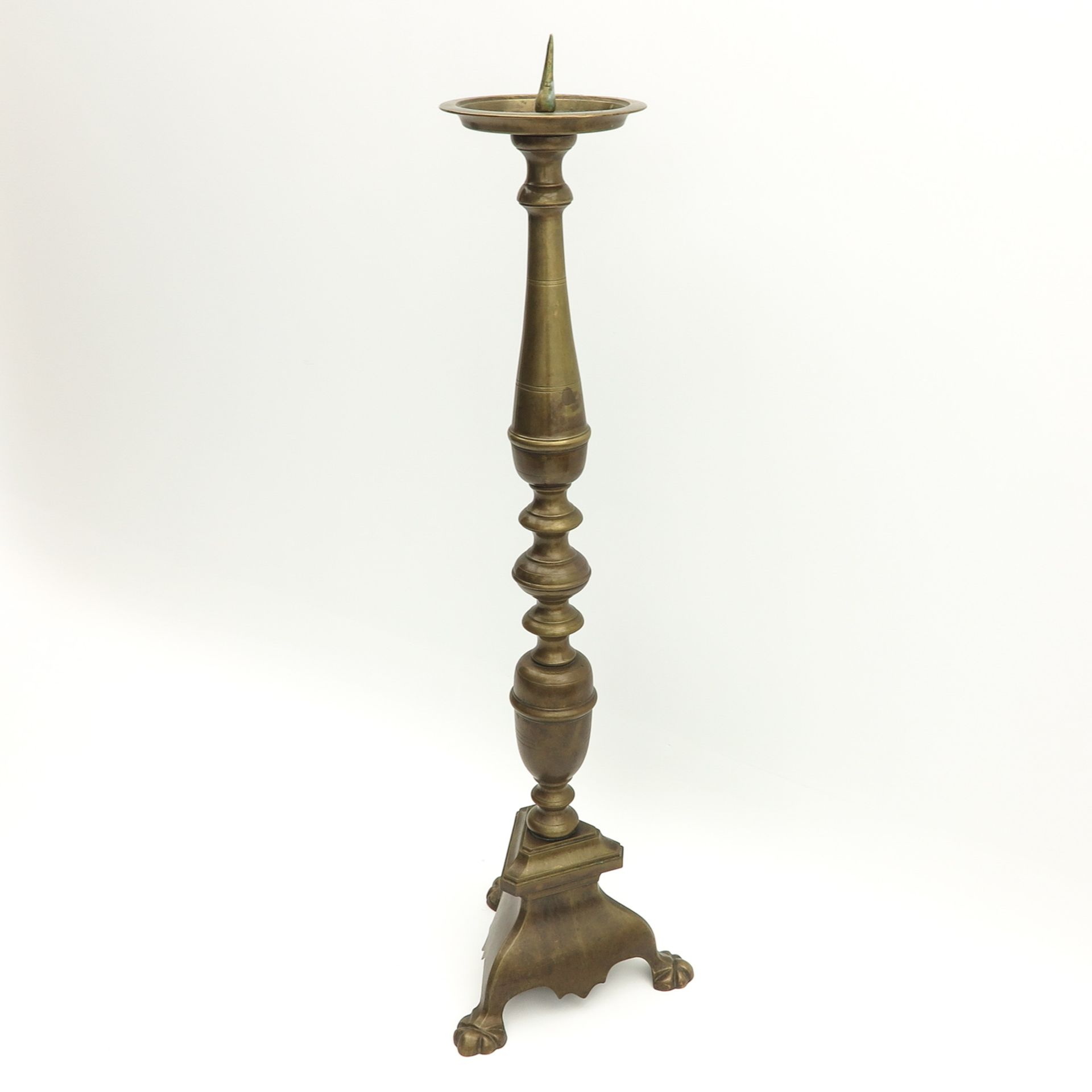 A Bronze Church Candlestick - Image 4 of 8