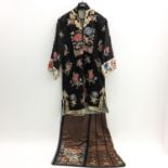 A Silk Embroidered Robe and Skirt