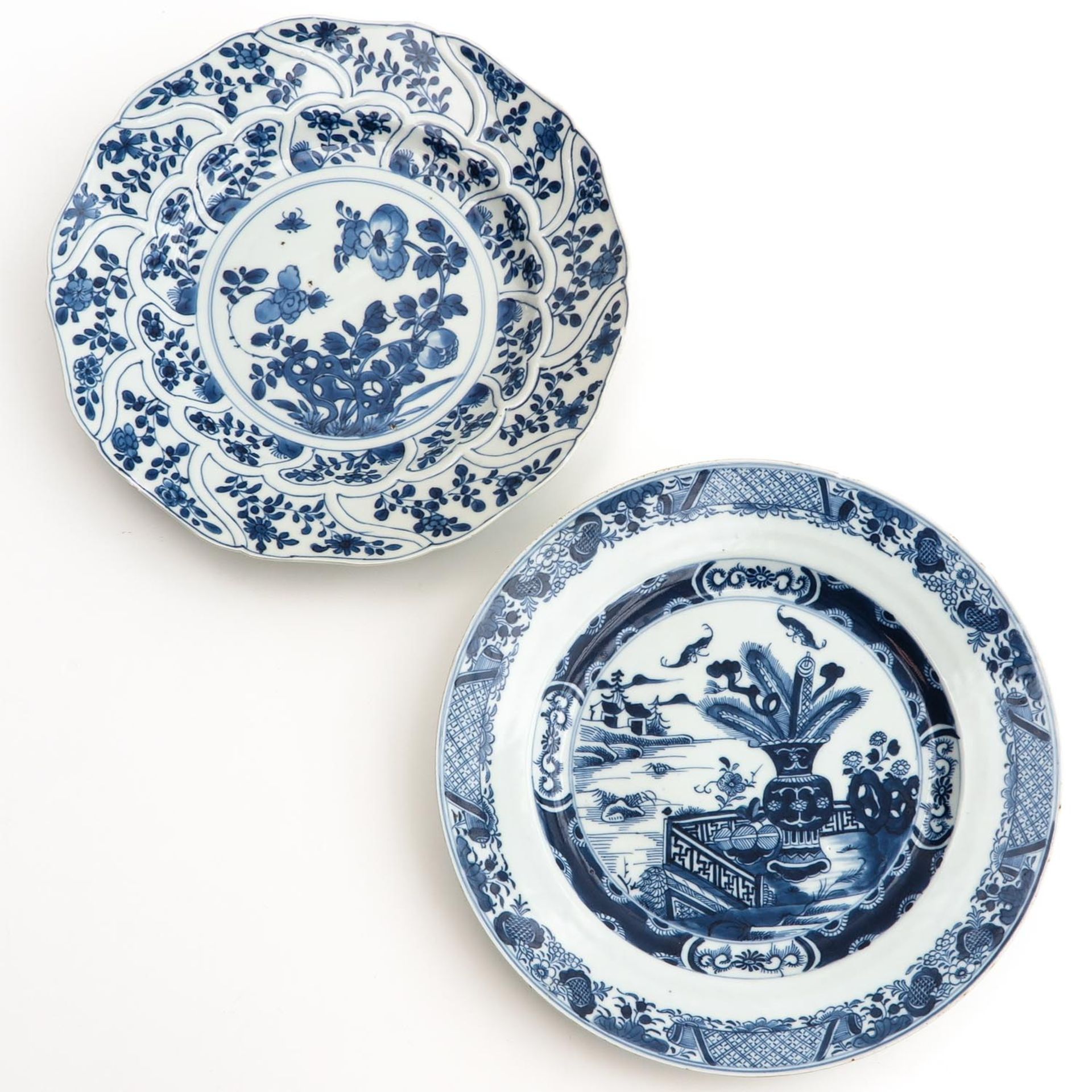 A Lot of 2 Blue and White Plates