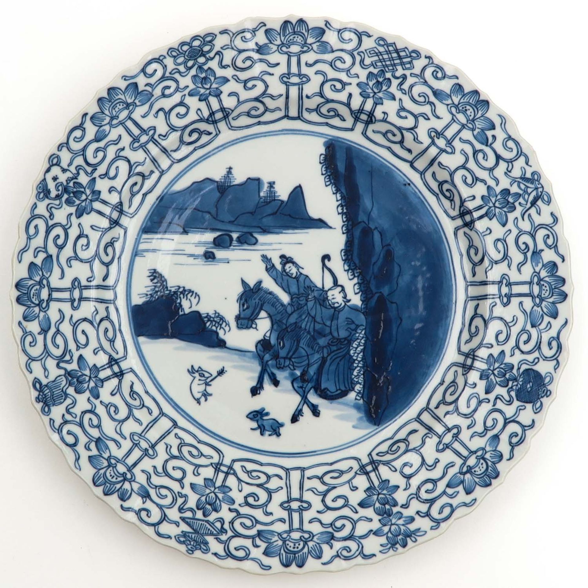 A Blue and White Plate