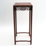 A Carved Wood Side Table