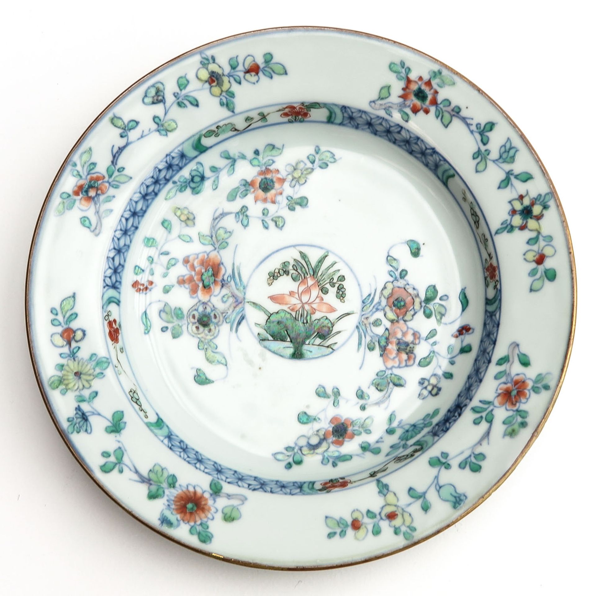 A Doucai Decor Charger and Plate - Image 7 of 10