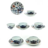 A Collection of 6 Imari Cups and Saucers