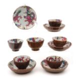 A Set of 5 Cups and Saucers