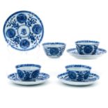A Set of 4 Cups and Saucers