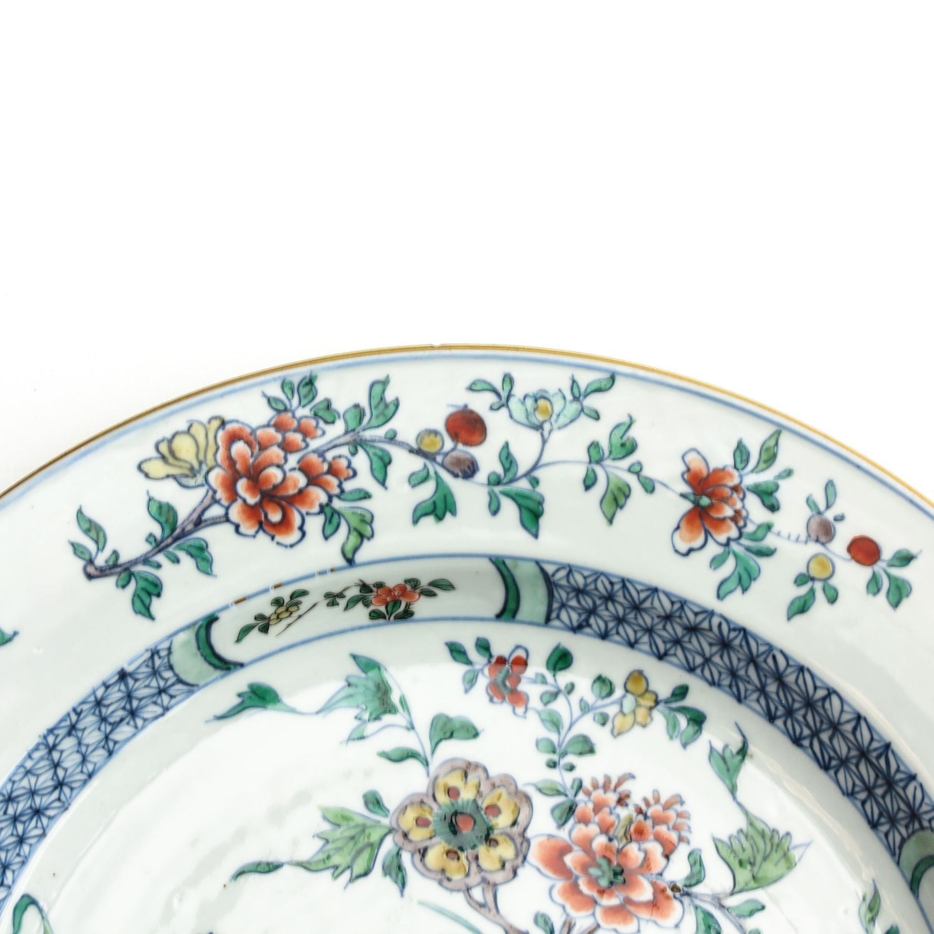 A Doucai Decor Charger and Plate - Image 5 of 10