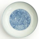 A Blue and White Dish