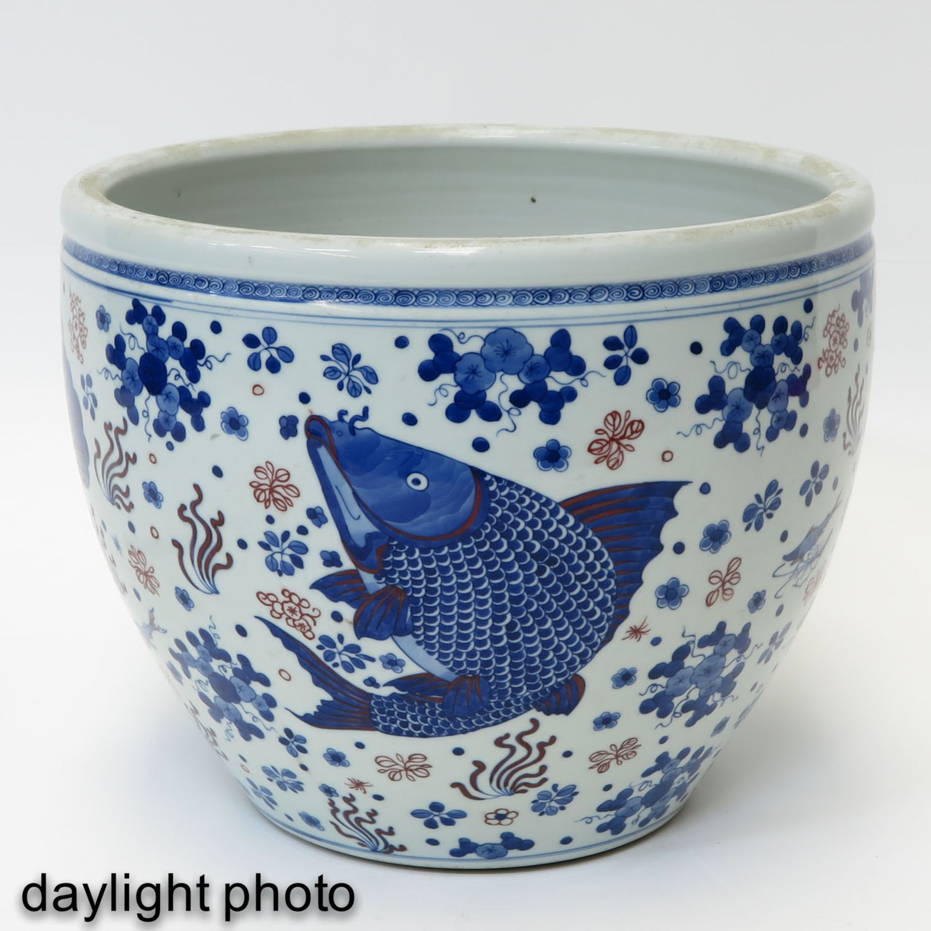 An Iron Red and Blue Fish Bowl - Image 7 of 10