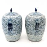 A Blue and White Ginger Jar