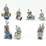 A Collection of 7 Lladro Sculptures