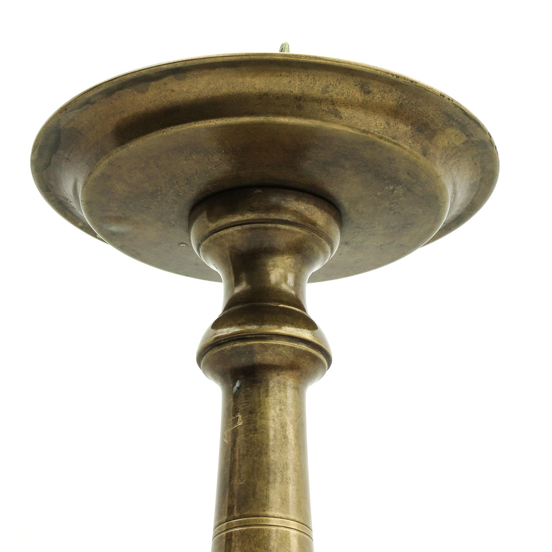 A Bronze Church Candlestick - Image 8 of 8