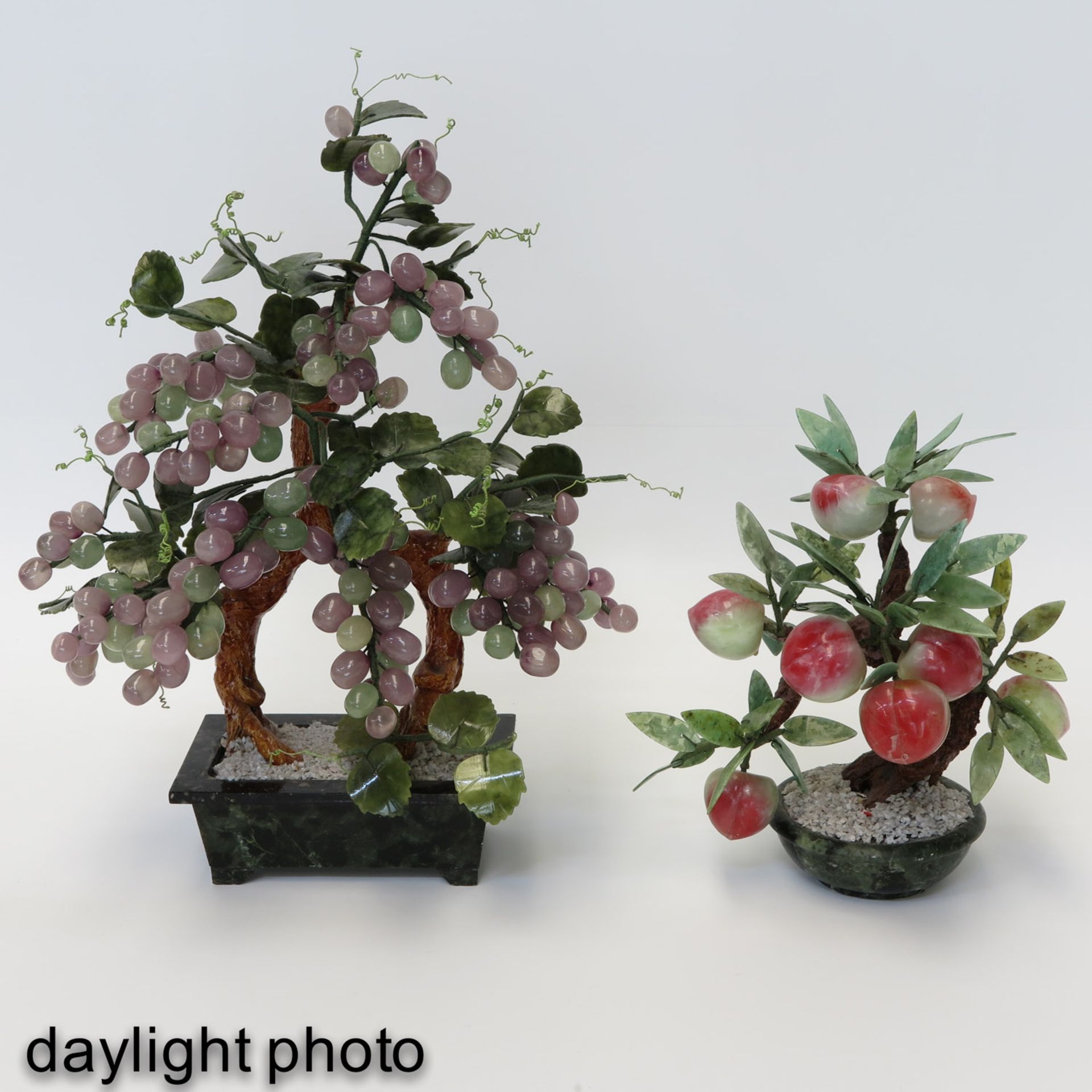 Two Jade Floral Sculptures - Image 7 of 10
