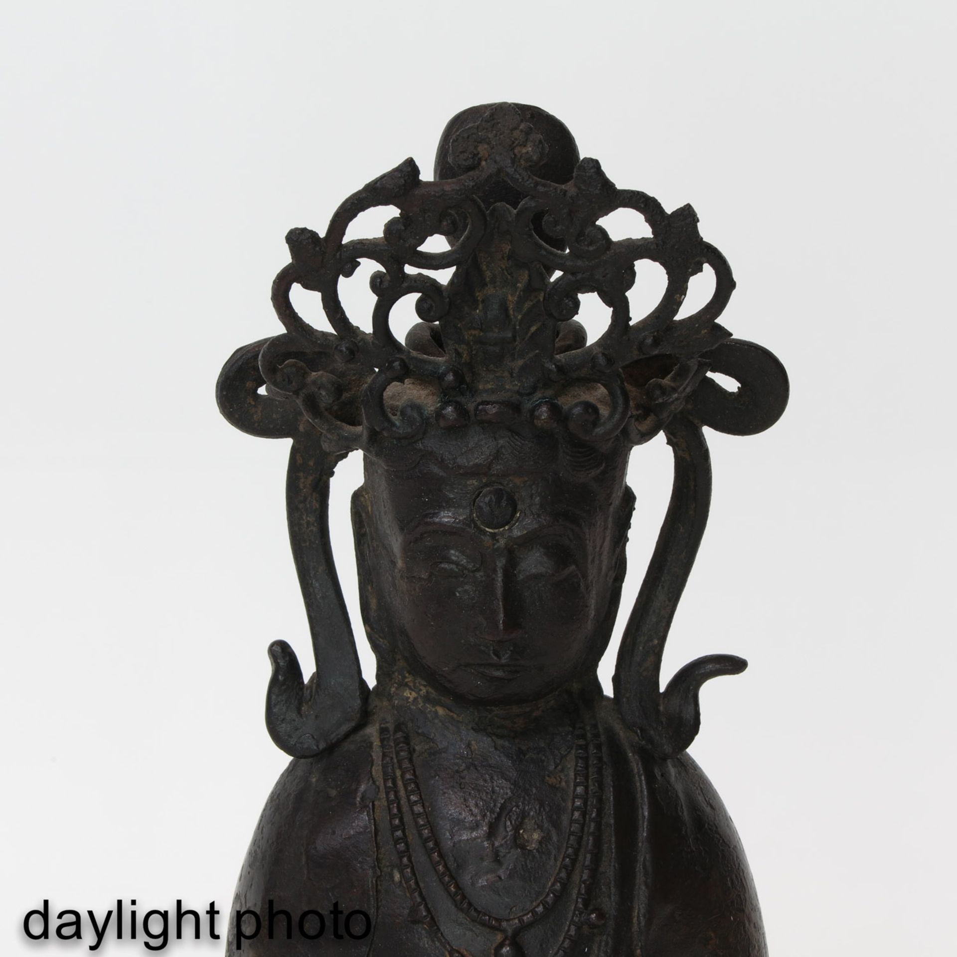 A Quanyin Sculpture on Wood Frame - Image 9 of 9