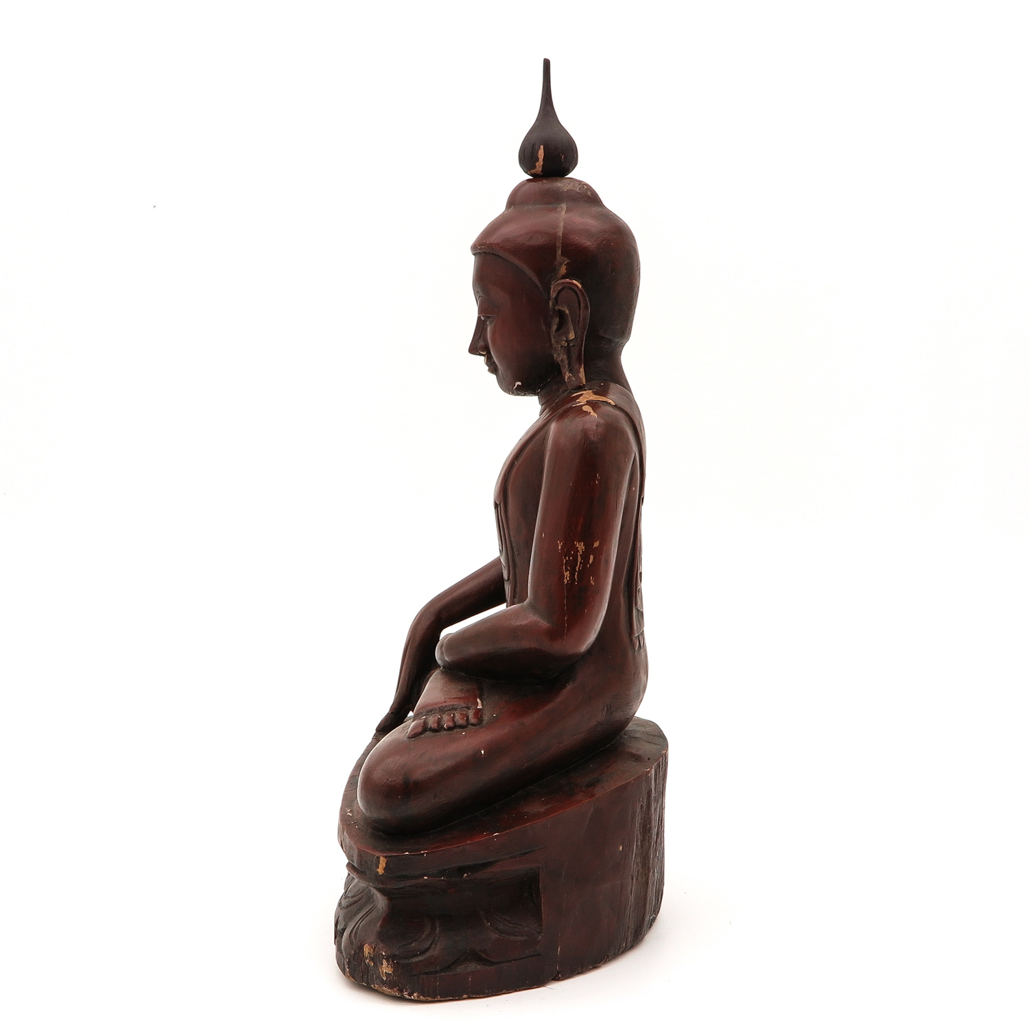 A Carved Wood Buddha Sculpture - Image 2 of 10