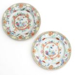 A Pair of Famille Rose Plates