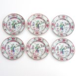 A Series of 6 Famille Rose Plates