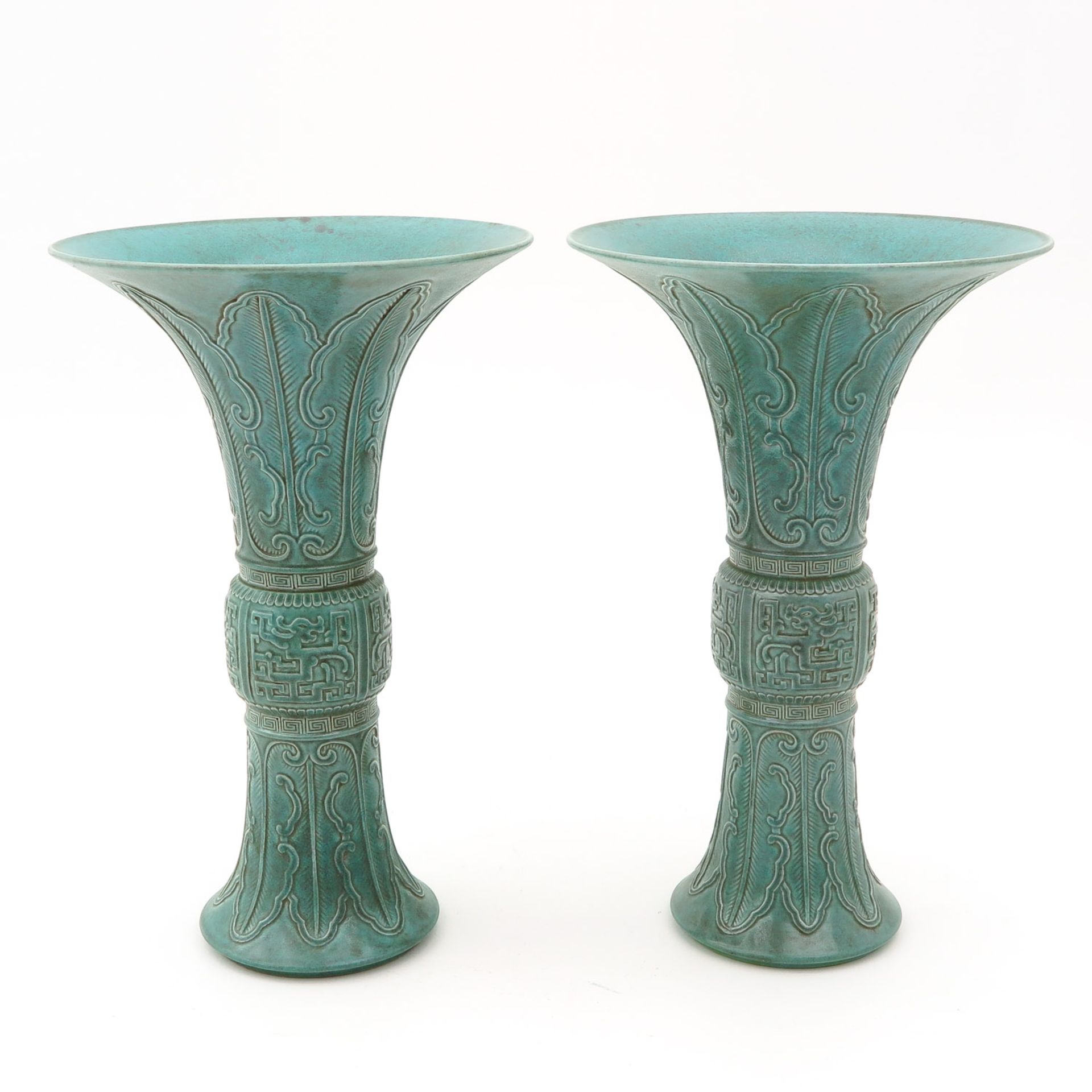 A Pair of Gu Altar Vases