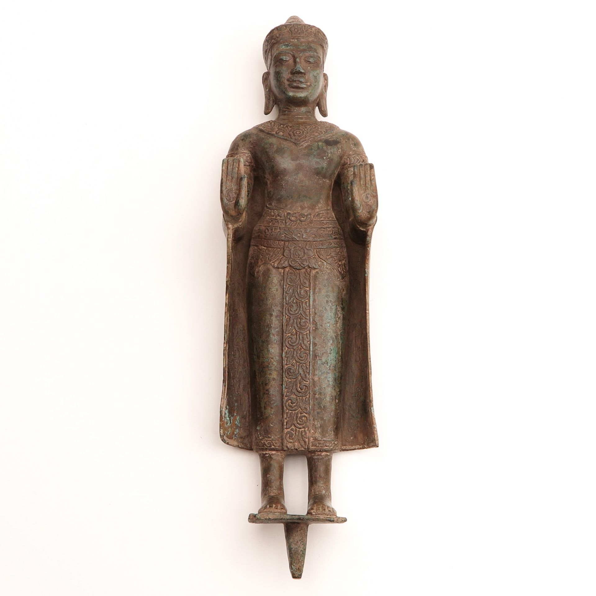 A Bronze Cambodian Buddha - Image 3 of 10