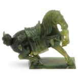 A Carved Jade Horse