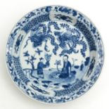 A Blue and White Dish