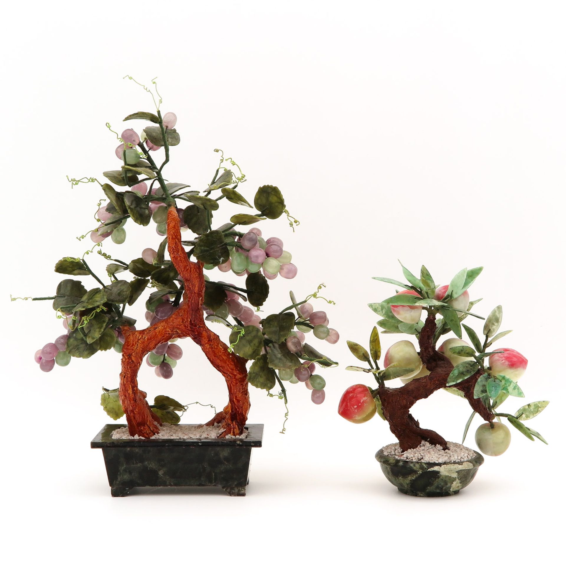 Two Jade Floral Sculptures - Image 3 of 10