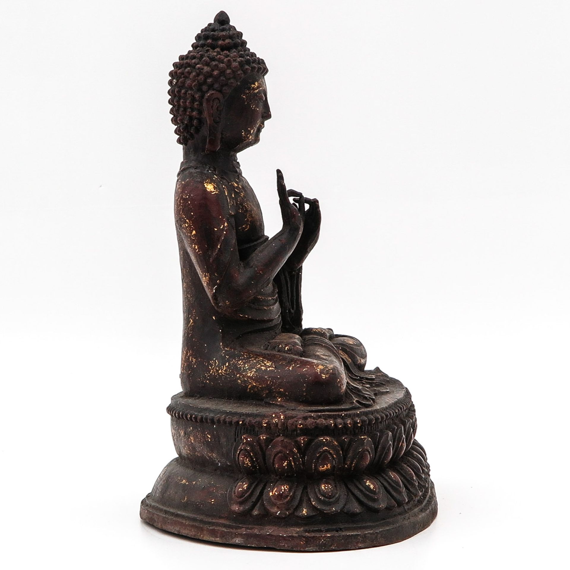 A Bronze Buddha Sculpture - Image 4 of 10