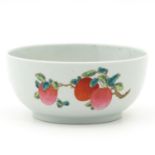 A Famille Rose Peach Decor Bowl