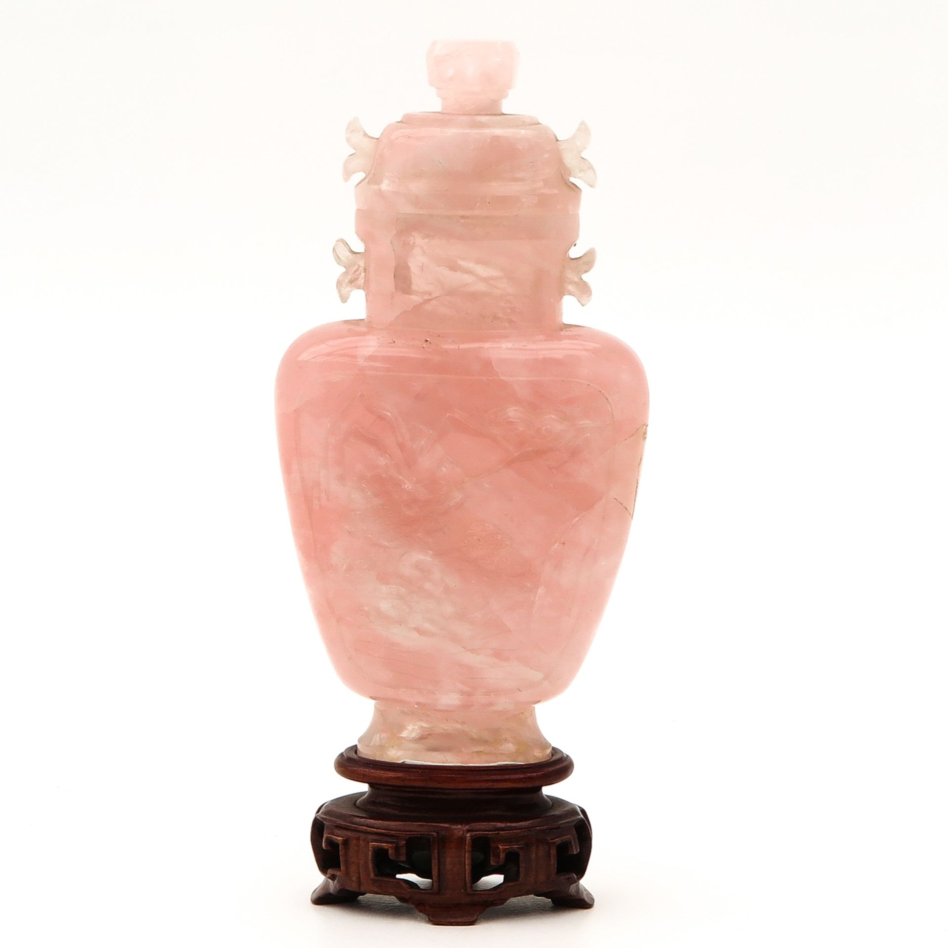 A Carved Quartz Vase with Cover - Image 3 of 10