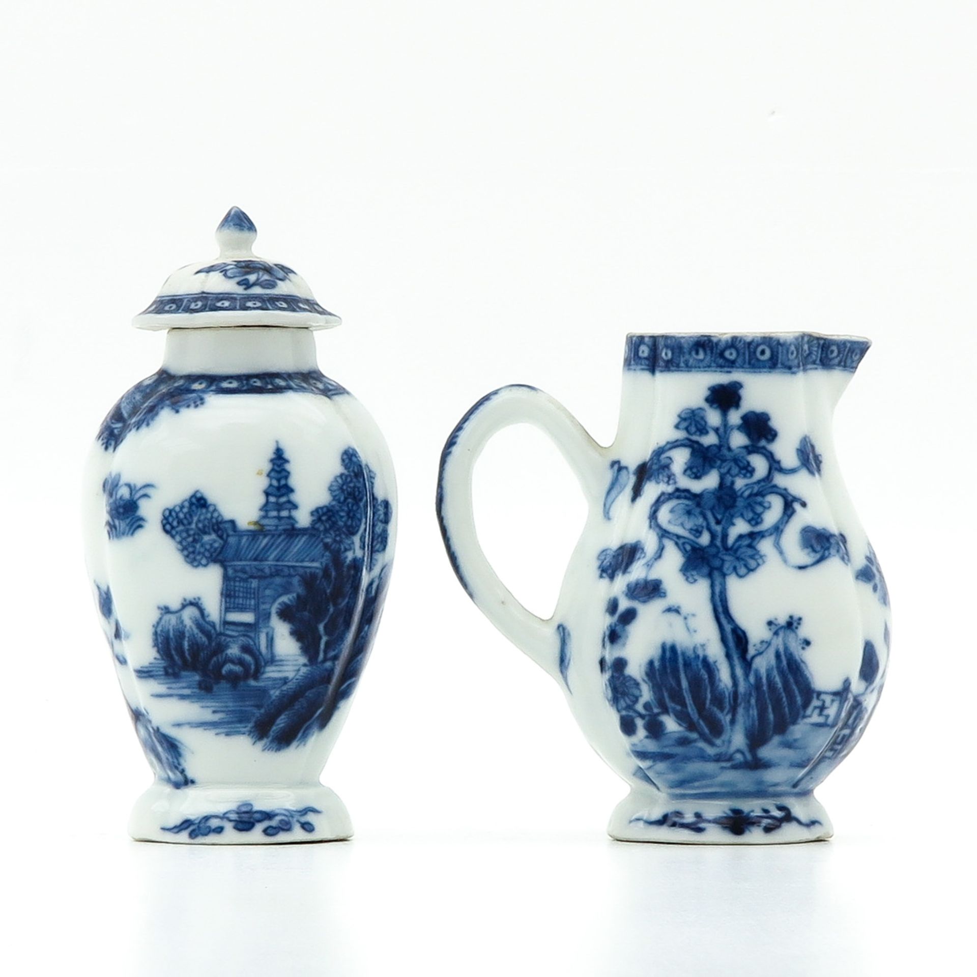A Vase with Cover and Creamer - Image 3 of 9