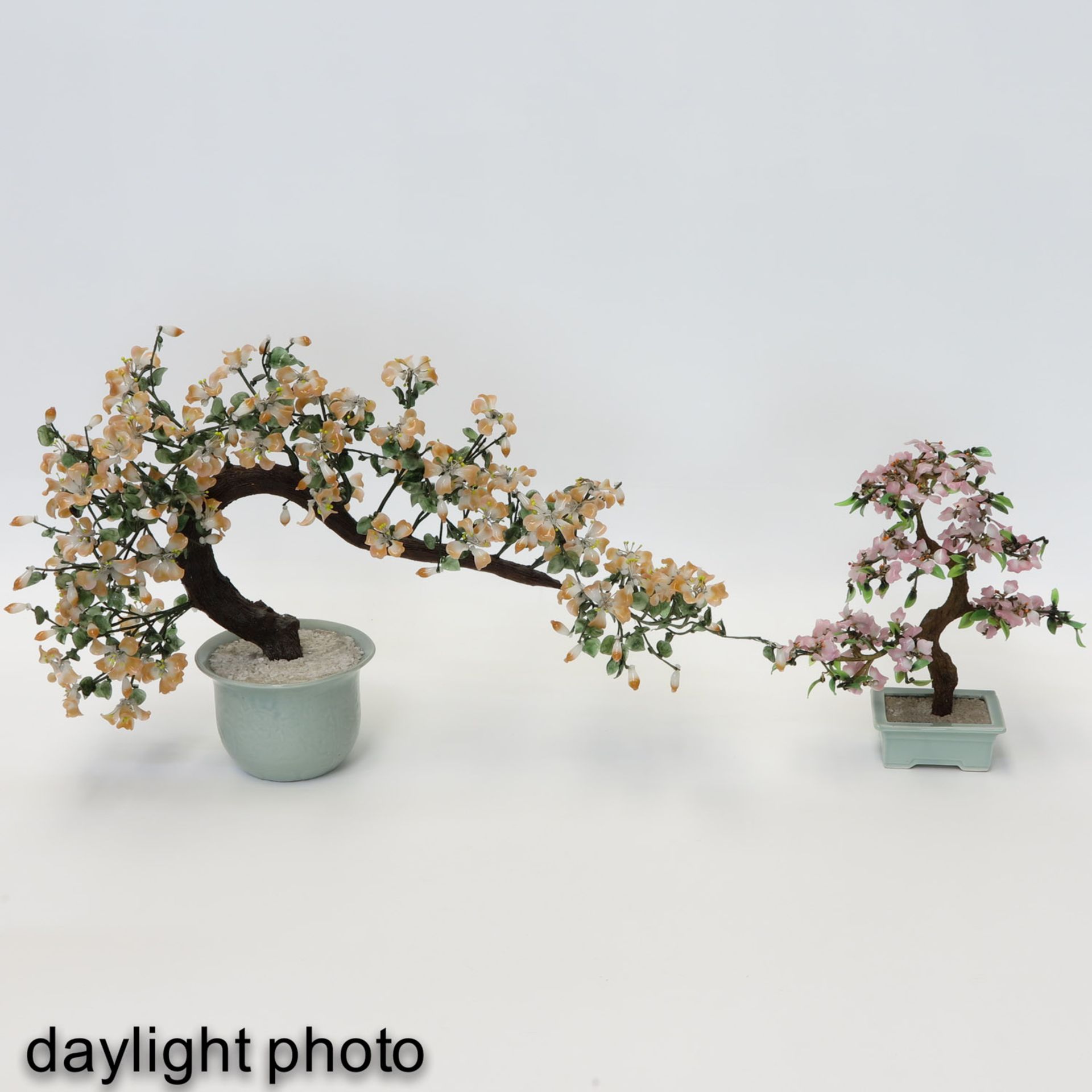 Two Jade Floral Sculptures - Image 7 of 10