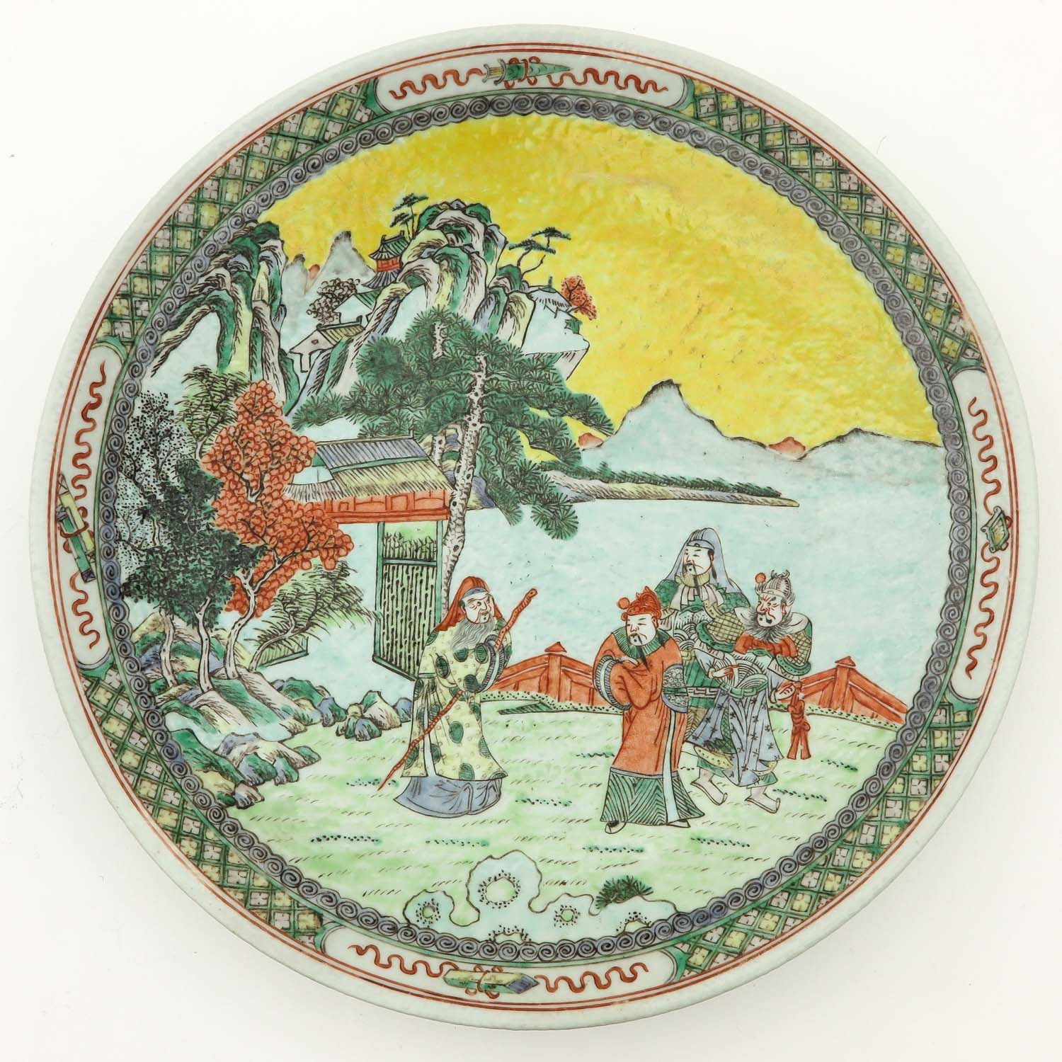 A Polychrome Decor Charger