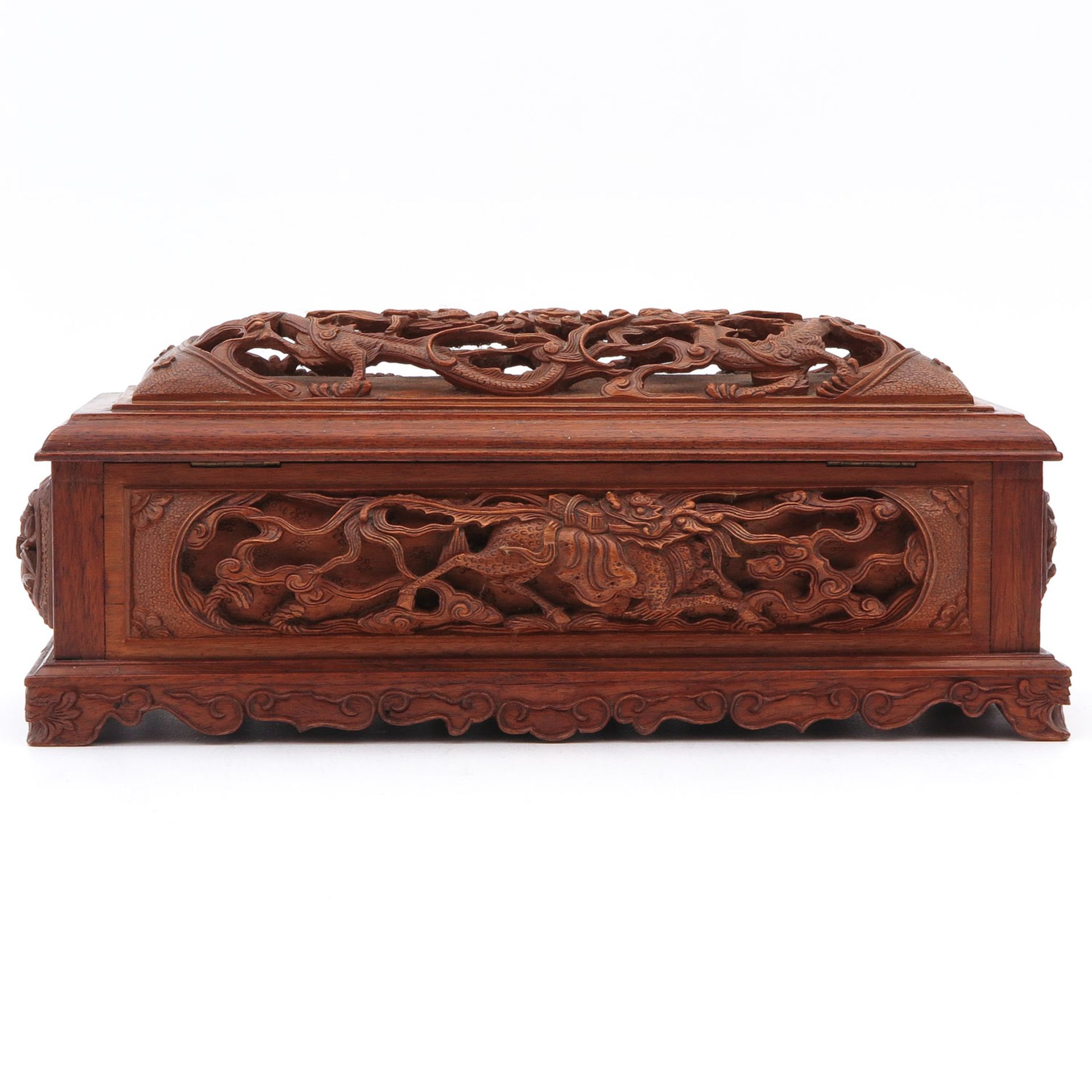 A Carved Wood Box - Image 3 of 10