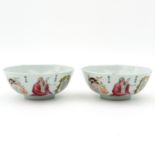 A Pair of Famille Rose Bowls