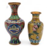 A Lot of 2 Cloisonne Vases