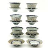 A Collection of Doucai Cups and Sacuers
