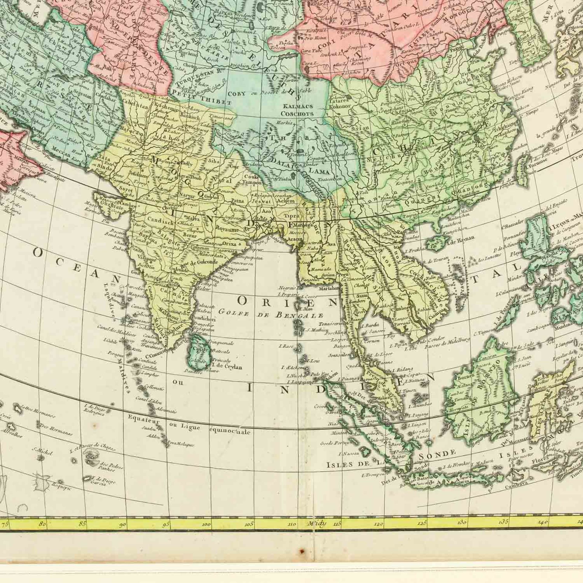 A Map Titled Carte de L Asie - Image 3 of 4