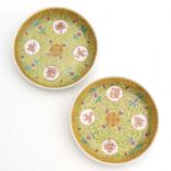 A Pair of Famille Rose Plates