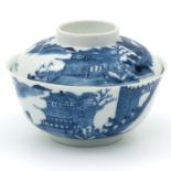 A Blue and White Bowl with Cover