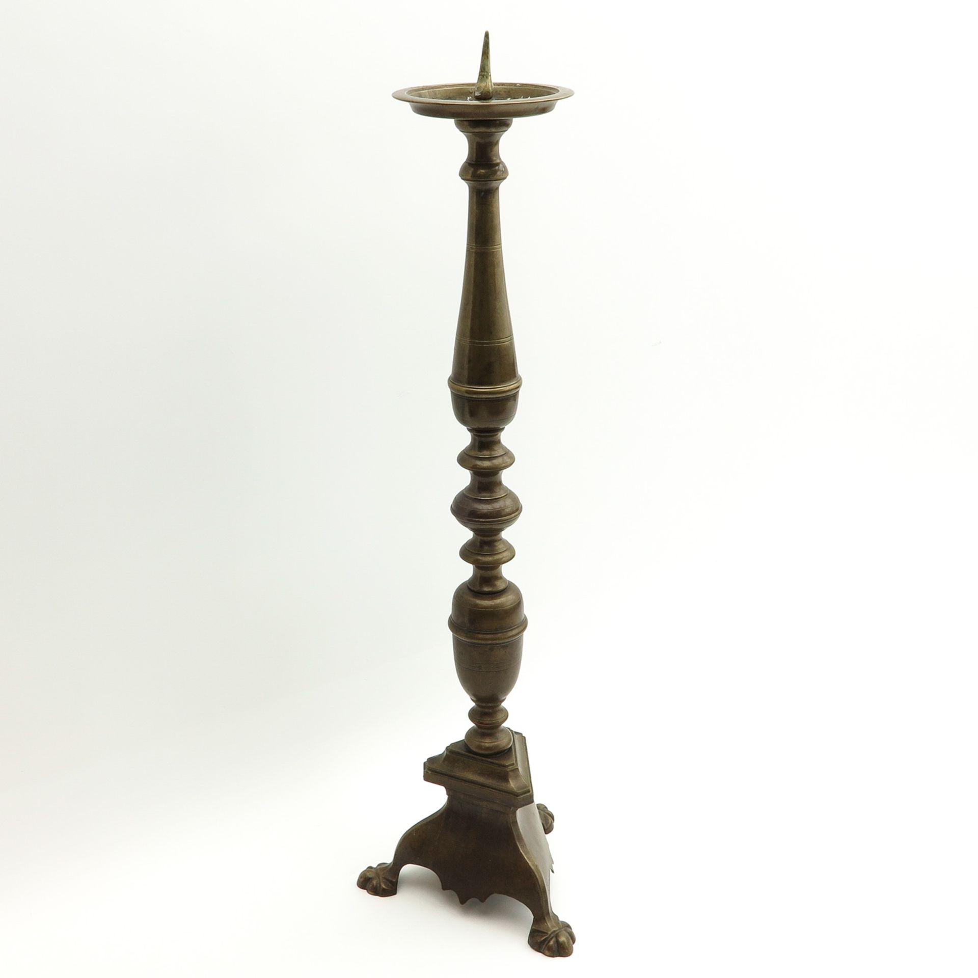 A Bronze Church Candlestick - Image 3 of 8